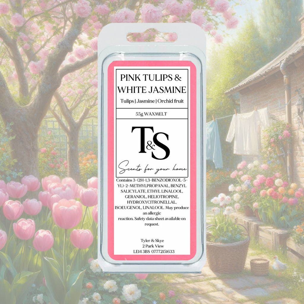Pink Tulips & White Jasmine wax melt - Tyler & Skye