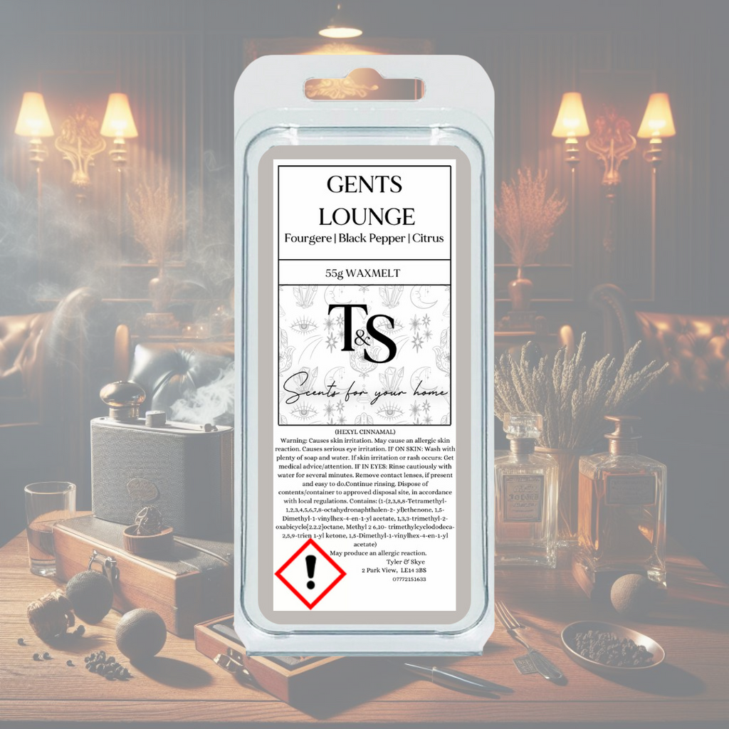 Gents Lounge wax melt - Tyler & Skye