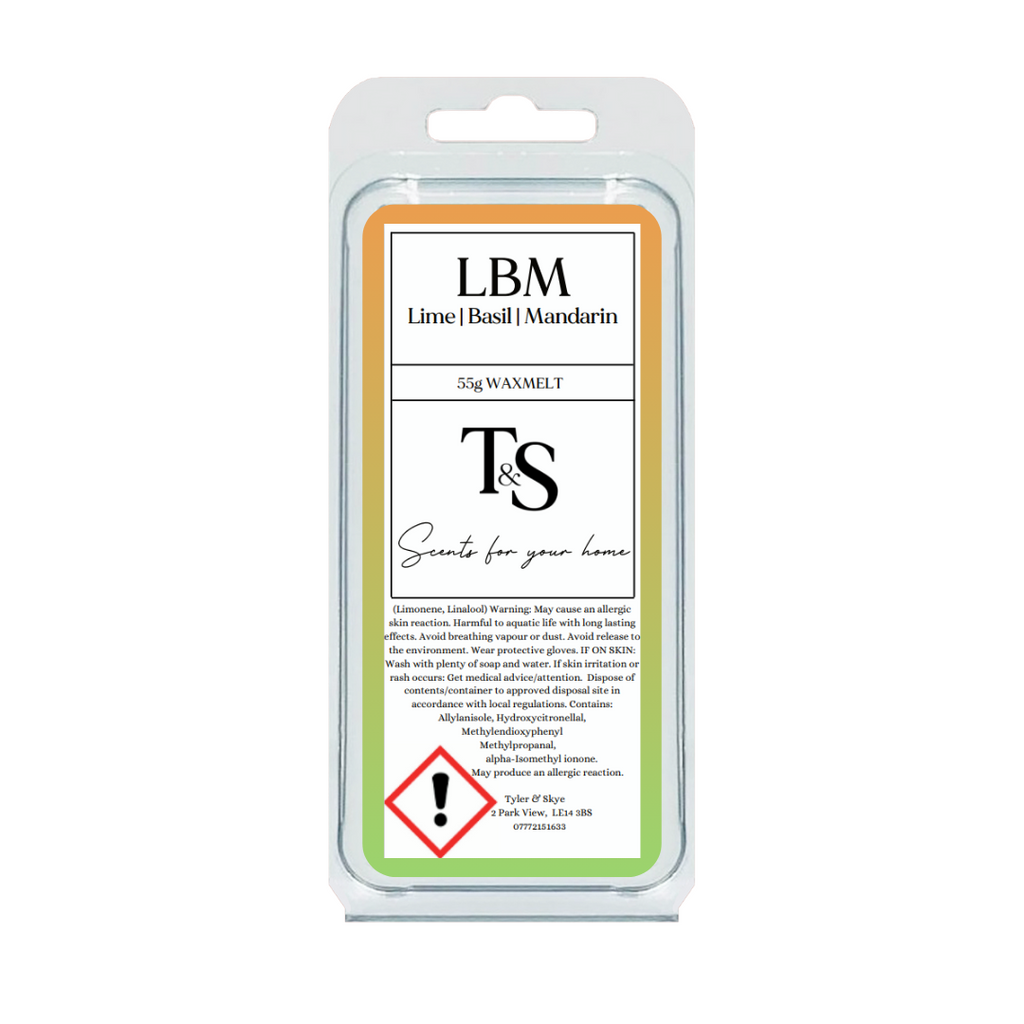 Lime Basil & Mandarin wax melt - Tyler & Skye